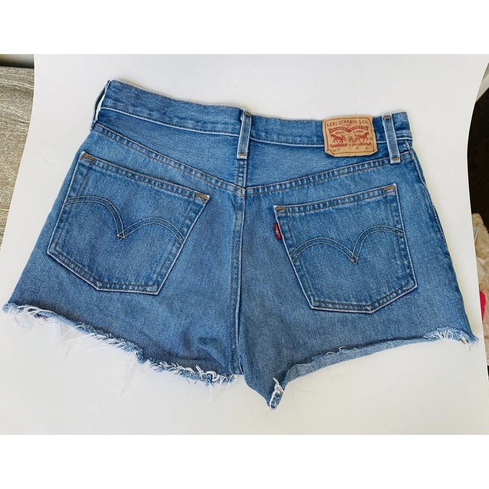LEVI'S 501 Womens Denim Shorts SZ 28 100% Cotton Button Fly